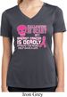 Ladies Shirt Halloween Scary Cancer Deadly Moisture Wicking V-neck Tee