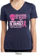 Ladies Shirt Halloween Scary Cancer Deadly Moisture Wicking V-neck Tee