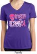 Ladies Shirt Halloween Scary Cancer Deadly Moisture Wicking V-neck Tee