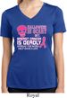 Ladies Shirt Halloween Scary Cancer Deadly Moisture Wicking V-neck Tee