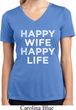 Ladies Shirt Happy Wife Happy Life Moisture Wicking V-neck Tee T-Shirt