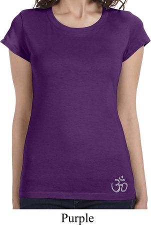Ladies Shirt Hindu Patch Bottom Print Longer Length Tee T-Shirt