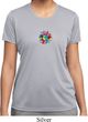 Ladies Shirt Hippie Sun Patch Middle Moisture Wicking Tee T-Shirt