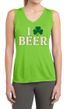 Ladies Shirt I Love Beer Moisture Wicking Sleeveless Tee T-Shirt