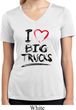 Ladies Shirt I Love Big Trucks Moisture Wicking V-neck Tee T-Shirt