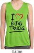 Ladies Shirt I Love Big Trucks Sleeveless Moisture Wicking Tee T-Shirt