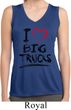 Ladies Shirt I Love Big Trucks Sleeveless Moisture Wicking Tee T-Shirt