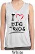 Ladies Shirt I Love Big Trucks Sleeveless Moisture Wicking Tee T-Shirt