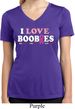 Ladies Shirt I Love Boobies Moisture Wicking V-neck Tee T-Shirt