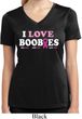 Ladies Shirt I Love Boobies Moisture Wicking V-neck Tee T-Shirt