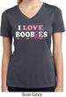 Ladies Shirt I Love Boobies Moisture Wicking V-neck Tee T-Shirt
