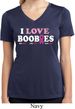 Ladies Shirt I Love Boobies Moisture Wicking V-neck Tee T-Shirt