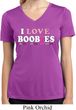 Ladies Shirt I Love Boobies Moisture Wicking V-neck Tee T-Shirt