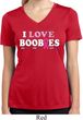Ladies Shirt I Love Boobies Moisture Wicking V-neck Tee T-Shirt