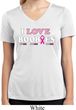 Ladies Shirt I Love Boobies Moisture Wicking V-neck Tee T-Shirt