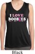 Ladies Shirt I Love Boobies Sleeveless Moisture Wicking Tee T-Shirt
