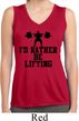 Ladies Shirt I Rather Be Lifting Sleeveless Moisture Wicking Tee