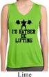 Ladies Shirt I Rather Be Lifting Sleeveless Moisture Wicking Tee