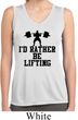 Ladies Shirt I Rather Be Lifting Sleeveless Moisture Wicking Tee