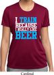 Ladies Shirt I Train For Beer Moisture Wicking Tee T-Shirt