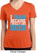 Ladies Shirt I Train For Beer Moisture Wicking V-neck Tee