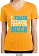 Ladies Shirt I Train For Beer Moisture Wicking V-neck Tee