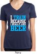 Ladies Shirt I Train For Beer Moisture Wicking V-neck Tee