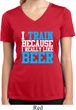 Ladies Shirt I Train For Beer Moisture Wicking V-neck Tee