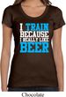 Ladies Shirt I Train For Beer Scoop Neck Tee T-Shirt