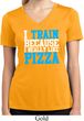 Ladies Shirt I Train For Pizza Moisture Wicking V-neck Tee
