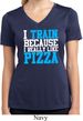 Ladies Shirt I Train For Pizza Moisture Wicking V-neck Tee