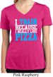 Ladies Shirt I Train For Pizza Moisture Wicking V-neck Tee