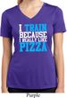 Ladies Shirt I Train For Pizza Moisture Wicking V-neck Tee