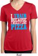 Ladies Shirt I Train For Pizza Moisture Wicking V-neck Tee