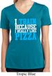 Ladies Shirt I Train For Pizza Moisture Wicking V-neck Tee