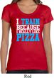 Ladies Shirt I Train For Pizza Scoop Neck Tee T-Shirt