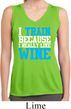 Ladies Shirt I Train For Wine Sleeveless Moisture Wicking Tee T-Shirt