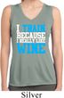 Ladies Shirt I Train For Wine Sleeveless Moisture Wicking Tee T-Shirt