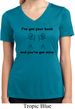 Ladies Shirt I've Got Your Back Moisture Wicking V-neck Tee T-Shirt