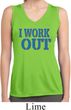 Ladies Shirt I Work Out Sleeveless Moisture Wicking Tee T-Shirt