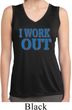 Ladies Shirt I Work Out Sleeveless Moisture Wicking Tee T-Shirt