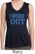 Ladies Shirt I Work Out Sleeveless Moisture Wicking Tee T-Shirt