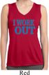 Ladies Shirt I Work Out Sleeveless Moisture Wicking Tee T-Shirt
