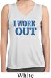 Ladies Shirt I Work Out Sleeveless Moisture Wicking Tee T-Shirt