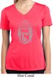 Ladies Shirt Iconic Buddha Moisture Wicking V-neck Tee