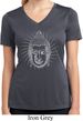 Ladies Shirt Iconic Buddha Moisture Wicking V-neck Tee