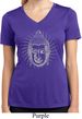 Ladies Shirt Iconic Buddha Moisture Wicking V-neck Tee