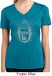 Ladies Shirt Iconic Buddha Moisture Wicking V-neck Tee