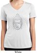 Ladies Shirt Iconic Buddha Moisture Wicking V-neck Tee