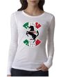 Ladies Shirt Italian Stallion Burnout Long Sleeve Tee T-Shirt